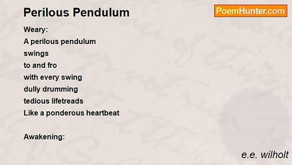 e.e. wilholt - Perilous Pendulum