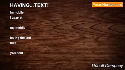 Dónall Dempsey - HAVING...TEXT!