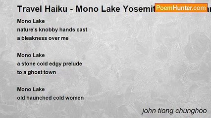 john tiong chunghoo - Travel Haiku - Mono Lake Yosemite National Park (California)