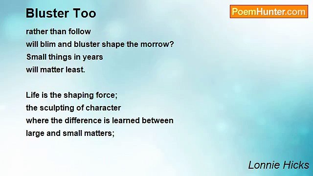 Lonnie Hicks - Bluster Too