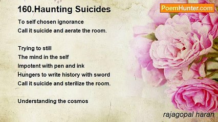 rajagopal haran - 160.Haunting Suicides