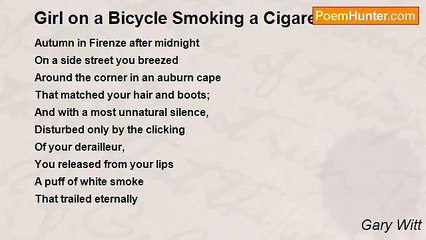Gary Witt - Girl on a Bicycle Smoking a Cigarette