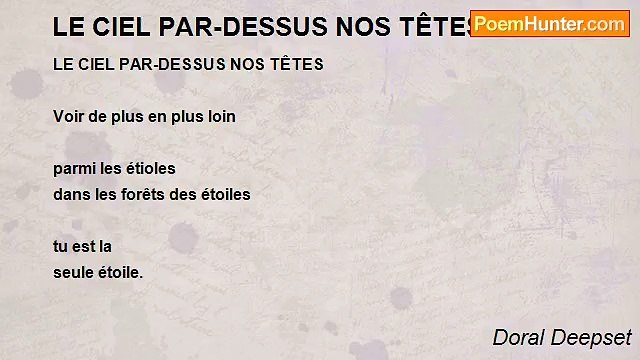 Doral Deepset - LE CIEL PAR-DESSUS NOS TÊTES