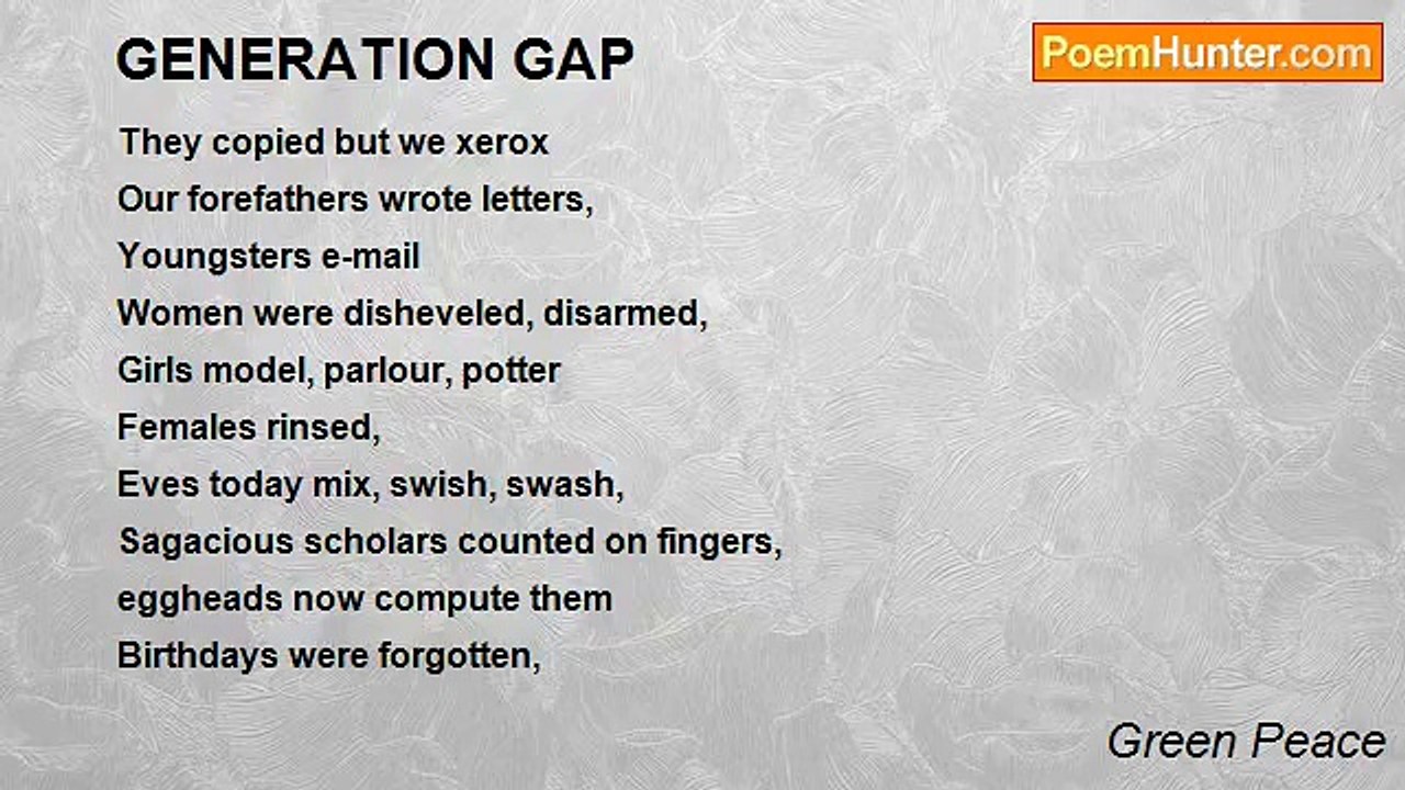 Green Peace - GENERATION GAP