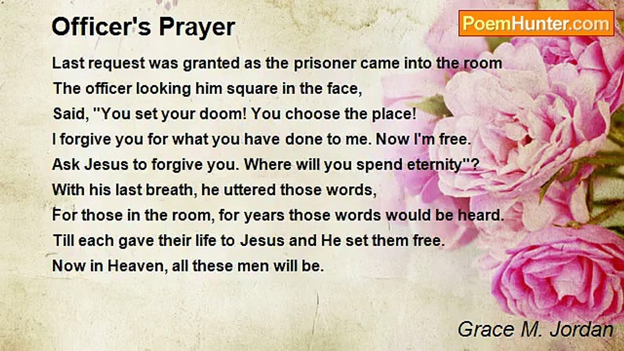 Grace M. Jordan - Officer's Prayer