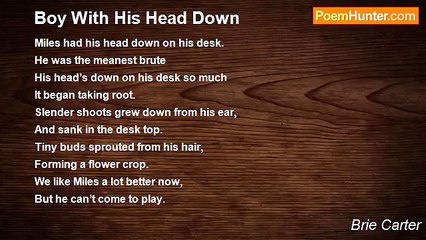 Brie Carter - Boy With His Head Down