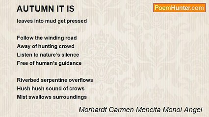 Morhardt Carmen Mencita Monoi Angel - AUTUMN IT IS