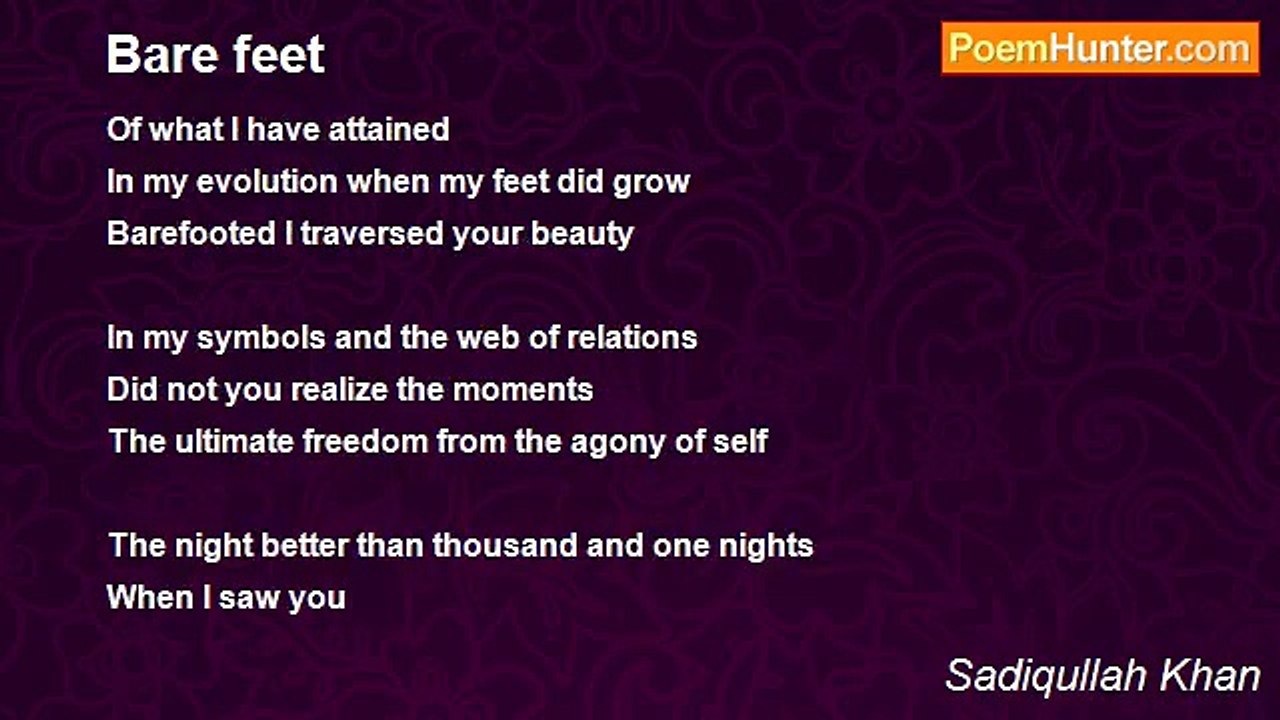 Sadiqullah Khan - Bare feet