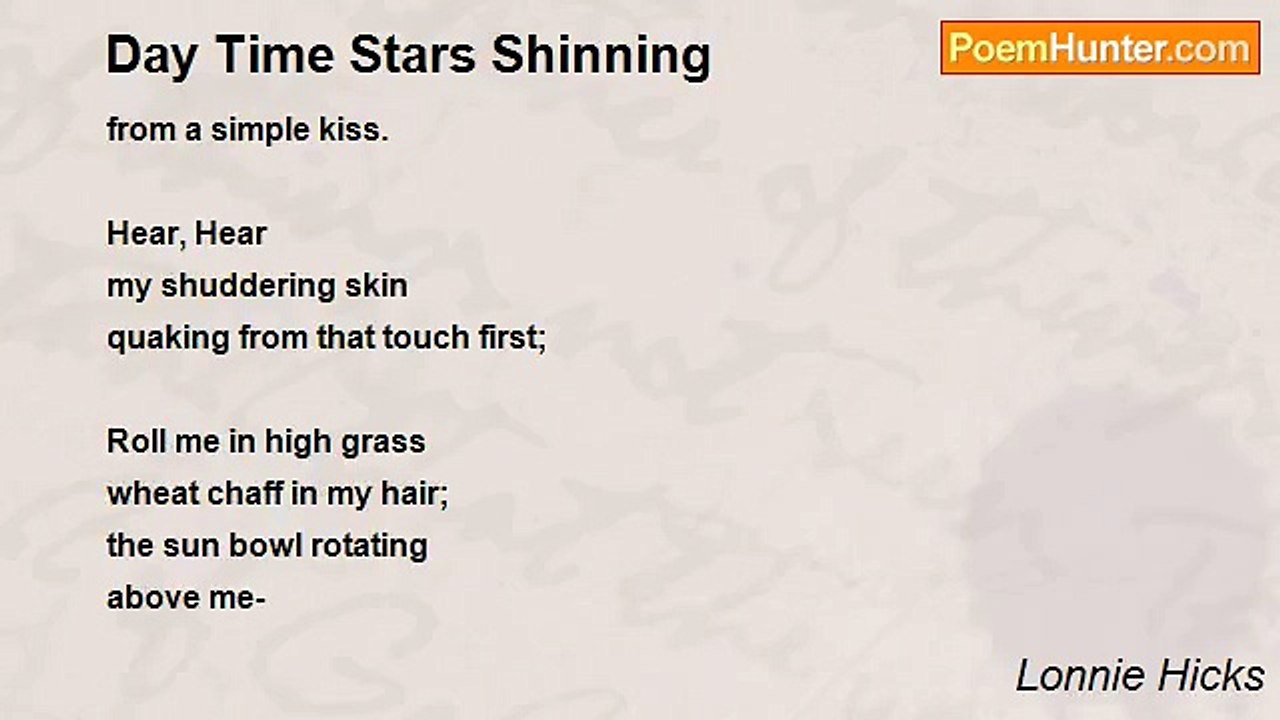 Lonnie Hicks - Day Time Stars Shinning