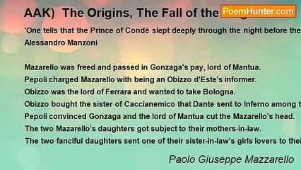 Paolo Giuseppe Mazzarello - AAK)  The Origins, The Fall of the Seigniories