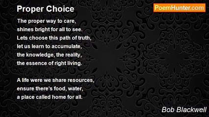 Bob Blackwell - Proper Choice