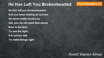 Ronell Warren Alman - He Has Left You Brokenhearted