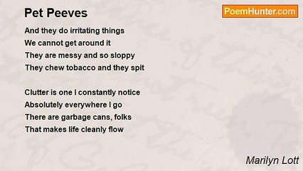 Marilyn Lott - Pet Peeves