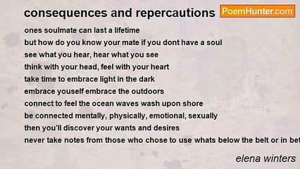 elena winters - consequences and repercautions