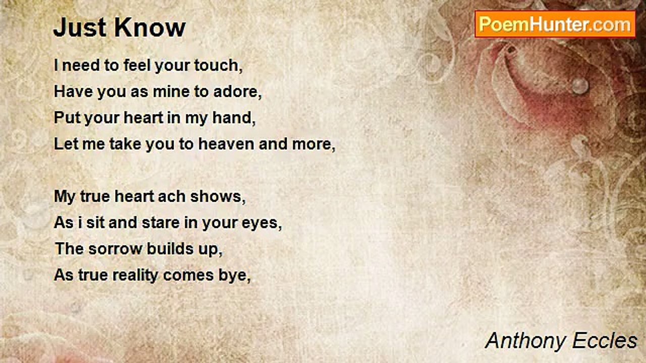 Anthony Eccles - Just Know
