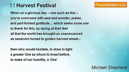Michael Shepherd - ! ! Harvest Festival