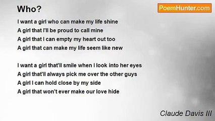 Claude Davis III - Who?