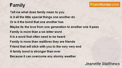 Jeanette Matthews - Family