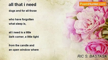 RIC S. BASTASA - all that i need