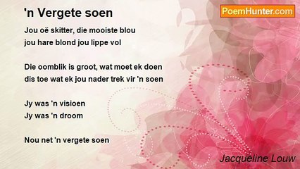 Jacqueline Louw - 'n Vergete soen
