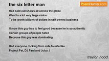 travion hood - the six letter man