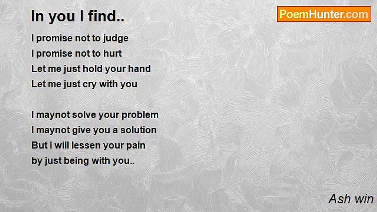 Ash win - In you I find..