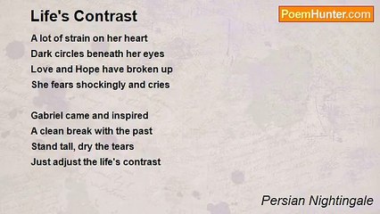 Persian Nightingale - Life's Contrast