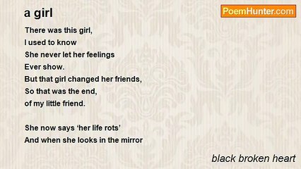 black broken heart - a girl