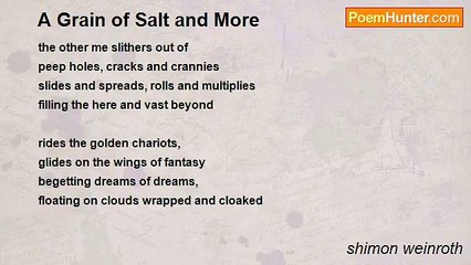 shimon weinroth - A Grain of Salt and More