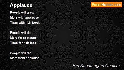 Rm.Shanmugam Chettiar. - Applause