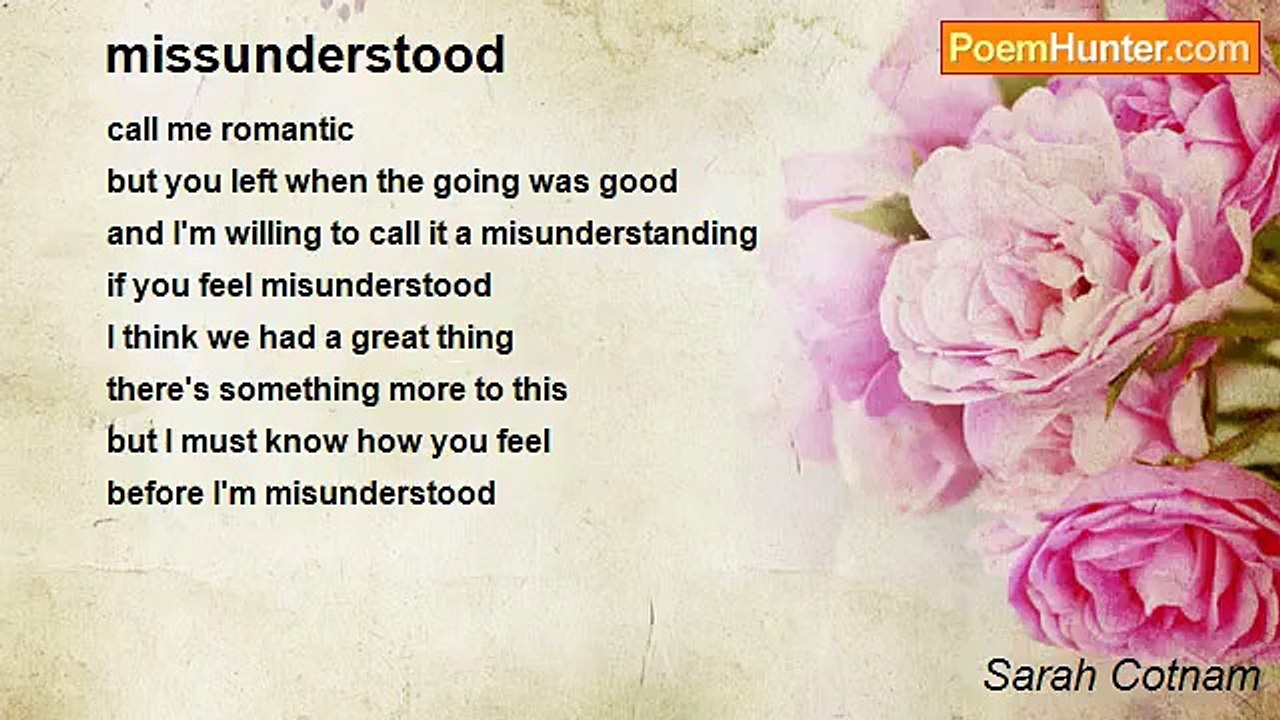Sarah Cotnam - missunderstood
