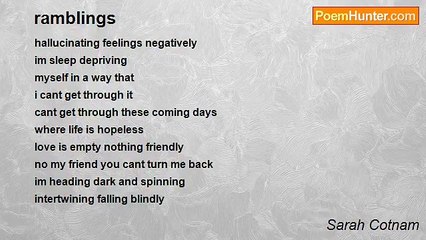 Sarah Cotnam - ramblings