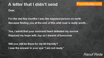 Raouf Reda - A letter that I didn’t send