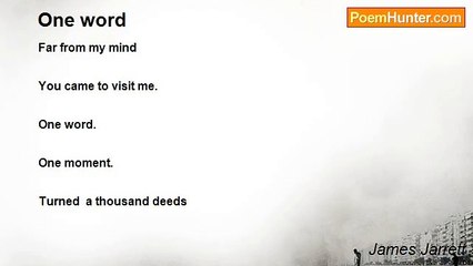 James Jarrett - One word
