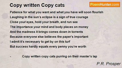 P.R. Prosper - Copy written Copy cats