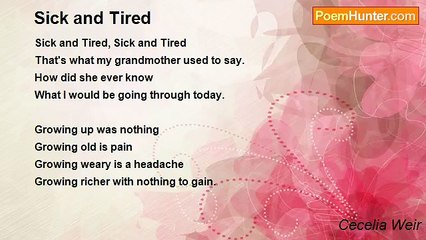 Cecelia Weir - Sick and Tired