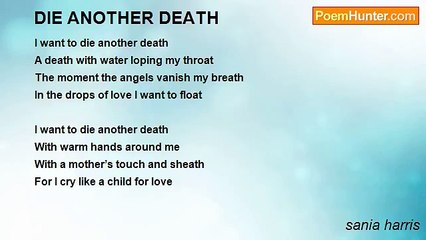 sania harris - DIE ANOTHER DEATH