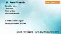 David Threadgold   www.davidthreadgold.com - .99. Free Warmth