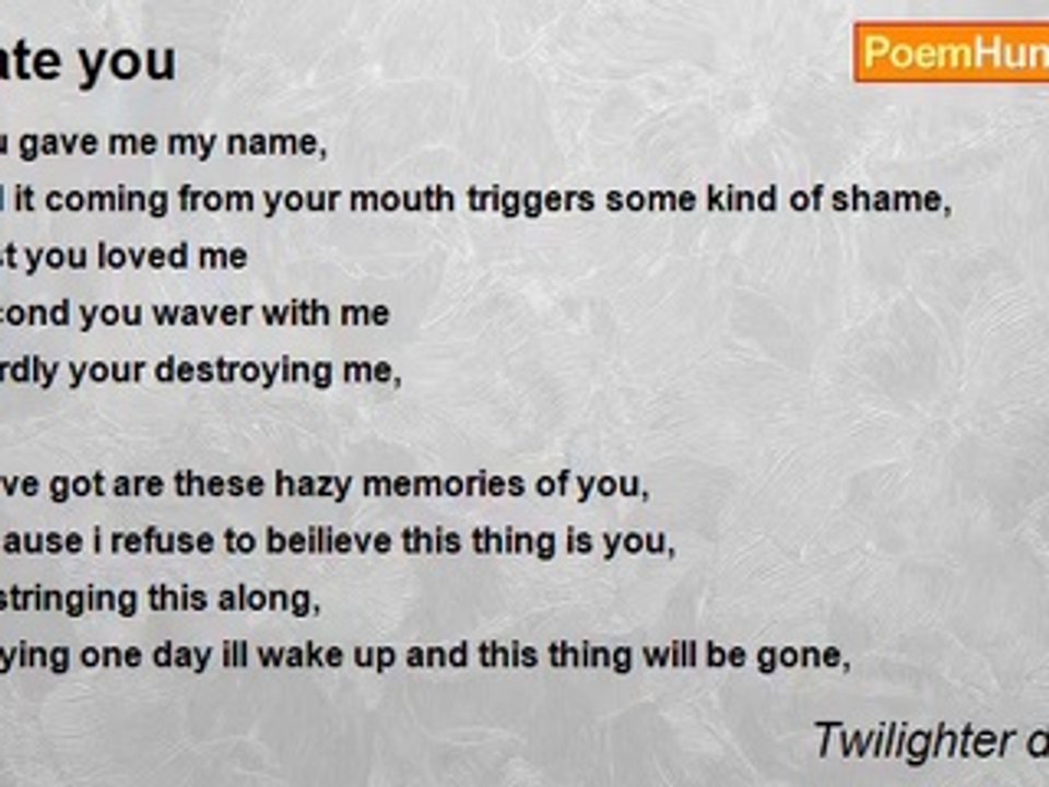 Twilighter dazzzler - Hate you