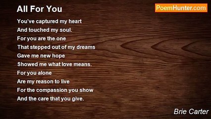Brie Carter - All For You