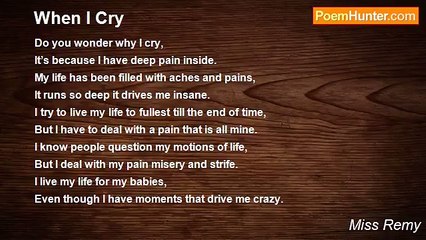 Miss Remy - When I Cry