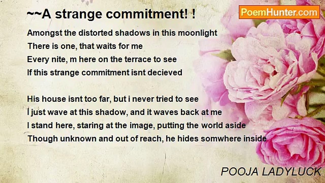 POOJA LADYLUCK - ~~A strange commitment! !