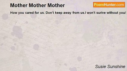 Susie Sunshine - Mother Mother Mother