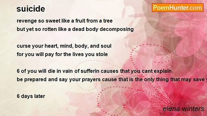 elena winters - suicide