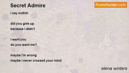 elena winters - Secret Admire