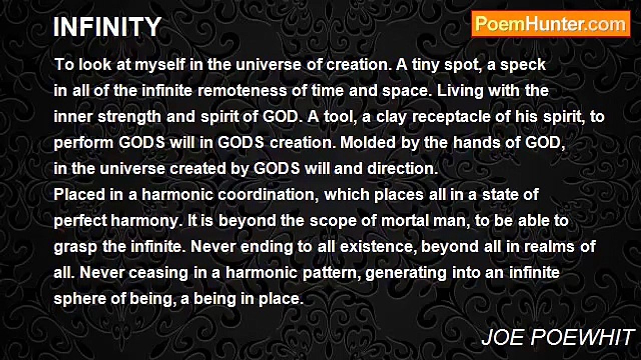 JOE POEWHIT - INFINITY