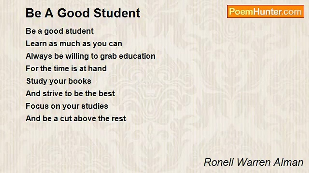Ronell Warren Alman - Be A Good Student