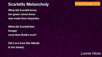 Lonnie Hicks - Scarletts Melancholy