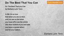 Barbara Lynn Terry - Do The Best That You Can