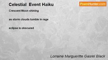 Lorraine Margueritte Gasrel Black - Celestial  Event Haiku